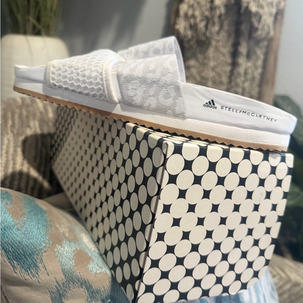 Stella McCartney x adidas Wmns Stella-Lette Slides 'Leopard Print - White' - 9 - Picture 3 of 5